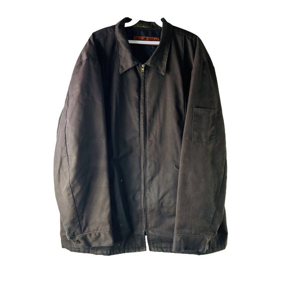 VTG Red Cap Mechanics Canvas Workwear Jacket Brown USA - Picture 1 of 6